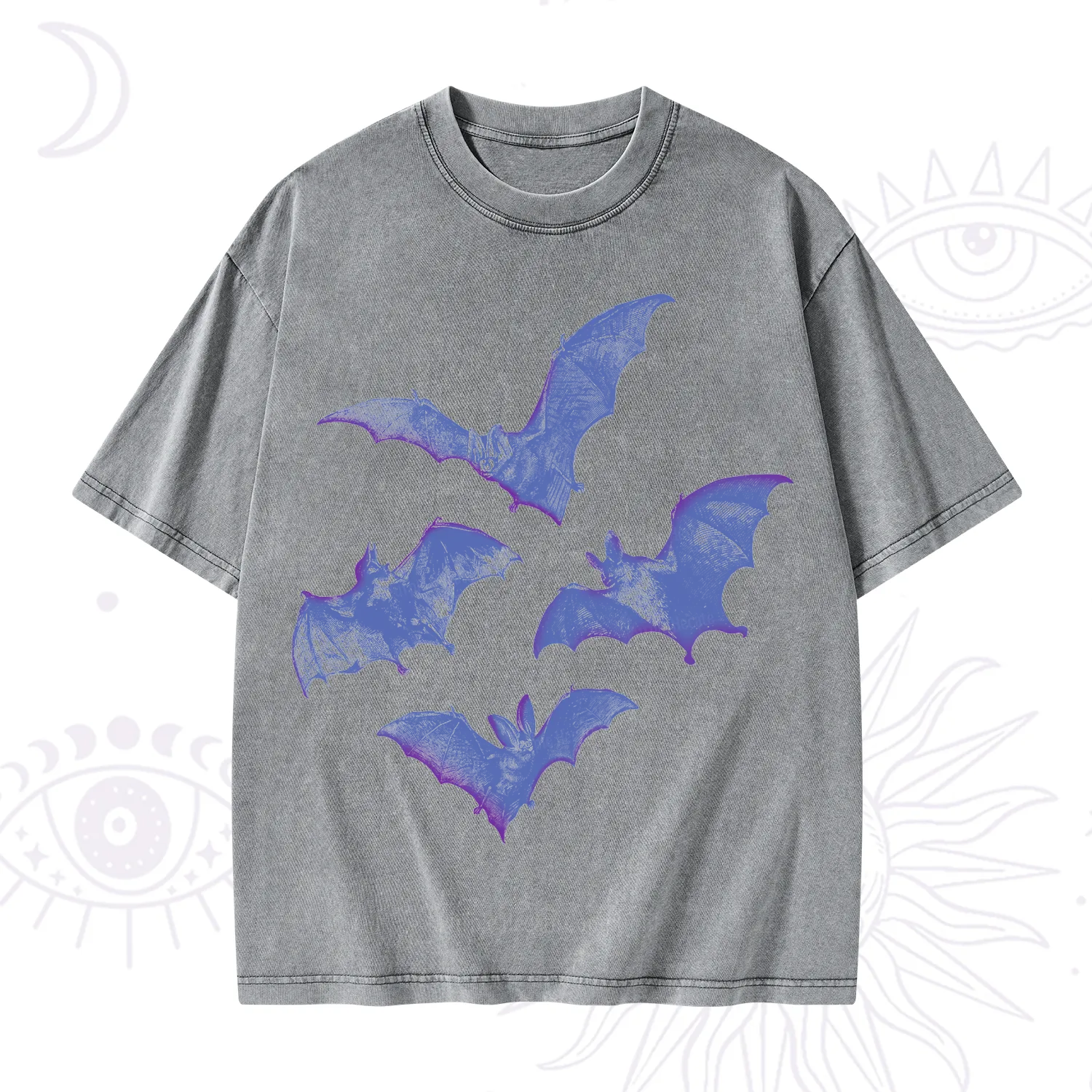 Purplehecate Vintage Bats Washed T-Shirt