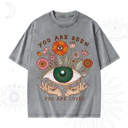 Purplehecate You Are Seen You Are Loved Washed T-Shirt