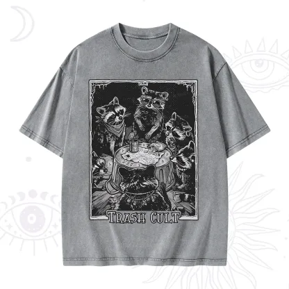 Purplehecate Trash Cult Raccoon Washed T-Shirt