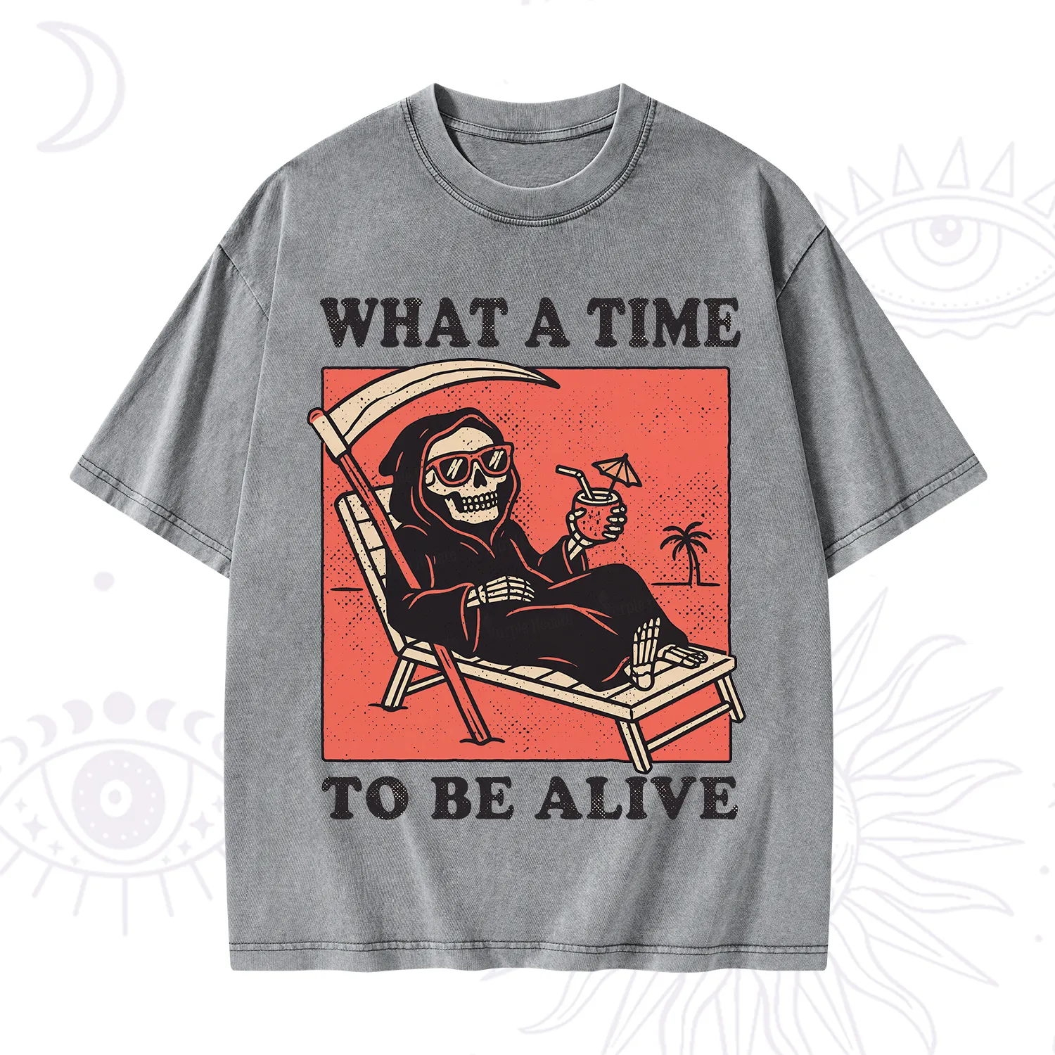 Purplehecate What A Time To Be Alive Washed T-Shirt