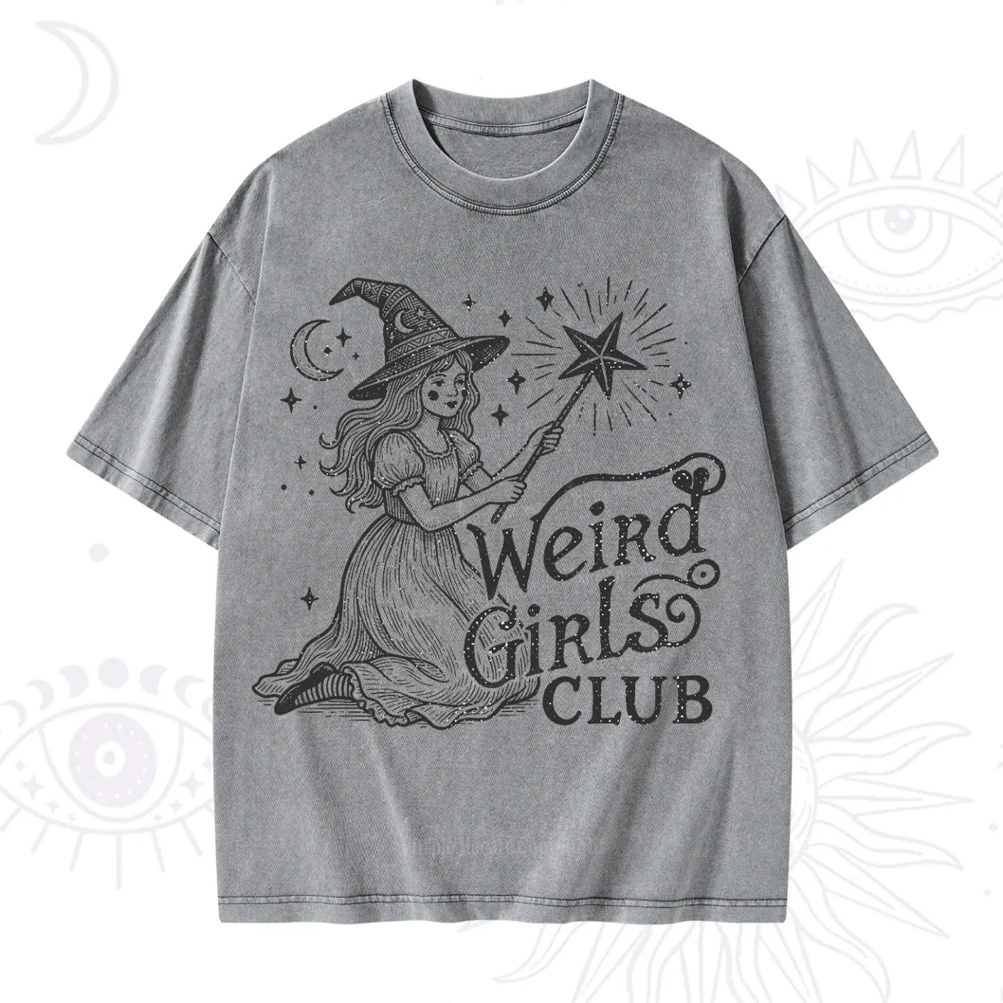 Purplehecate Weird Girls Club Washed T-Shirt