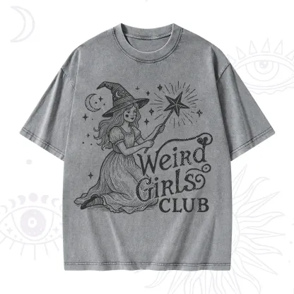 Purplehecate Weird Girls Club Washed T-Shirt