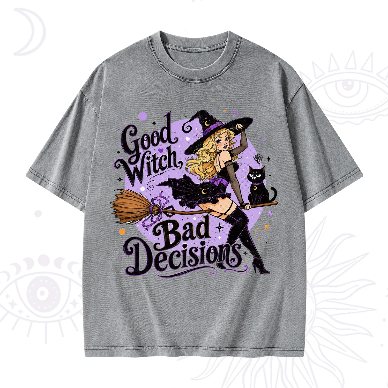 Purplehecate Good Witch Bad Decisions Washed T-Shirt