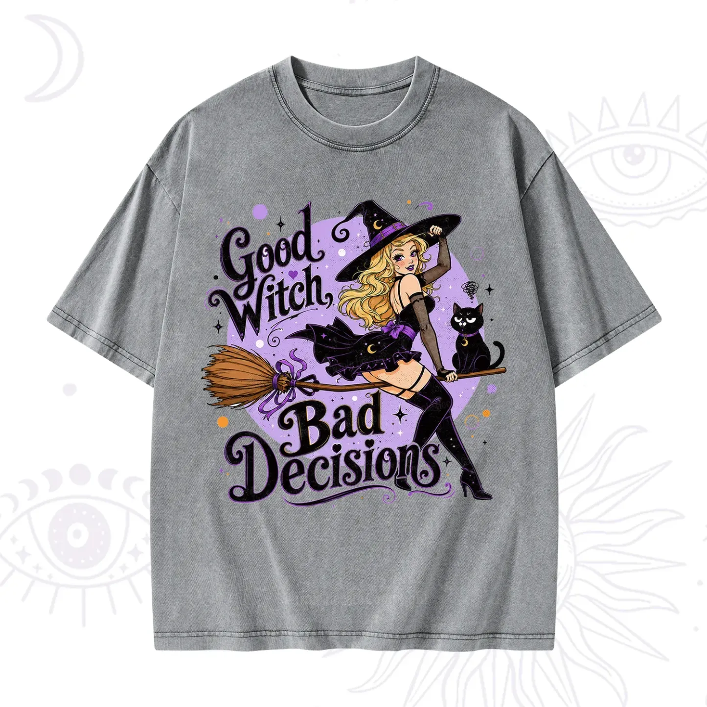 Purplehecate Good Witch Bad Decisions Washed T-Shirt