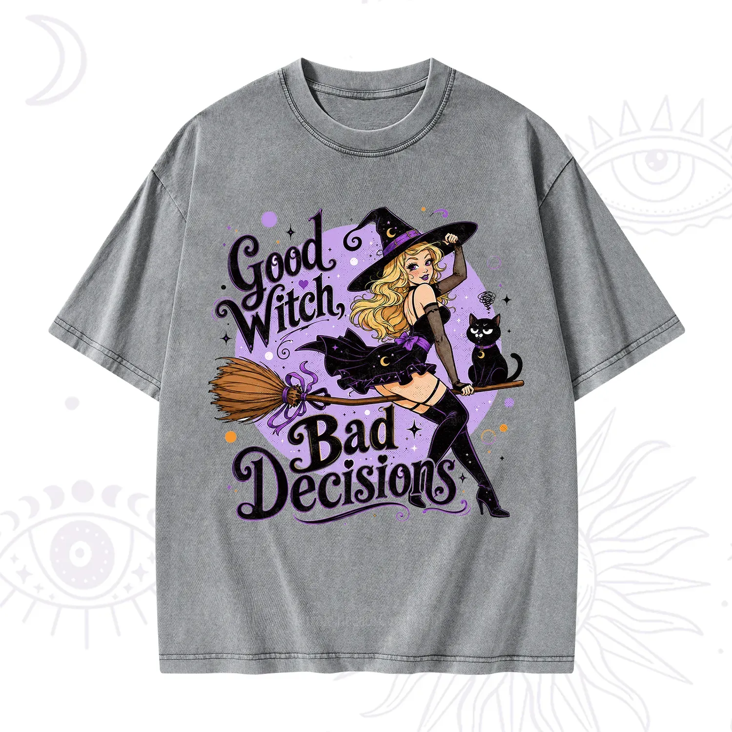 Purplehecate Good Witch Bad Decisions Washed T-Shirt