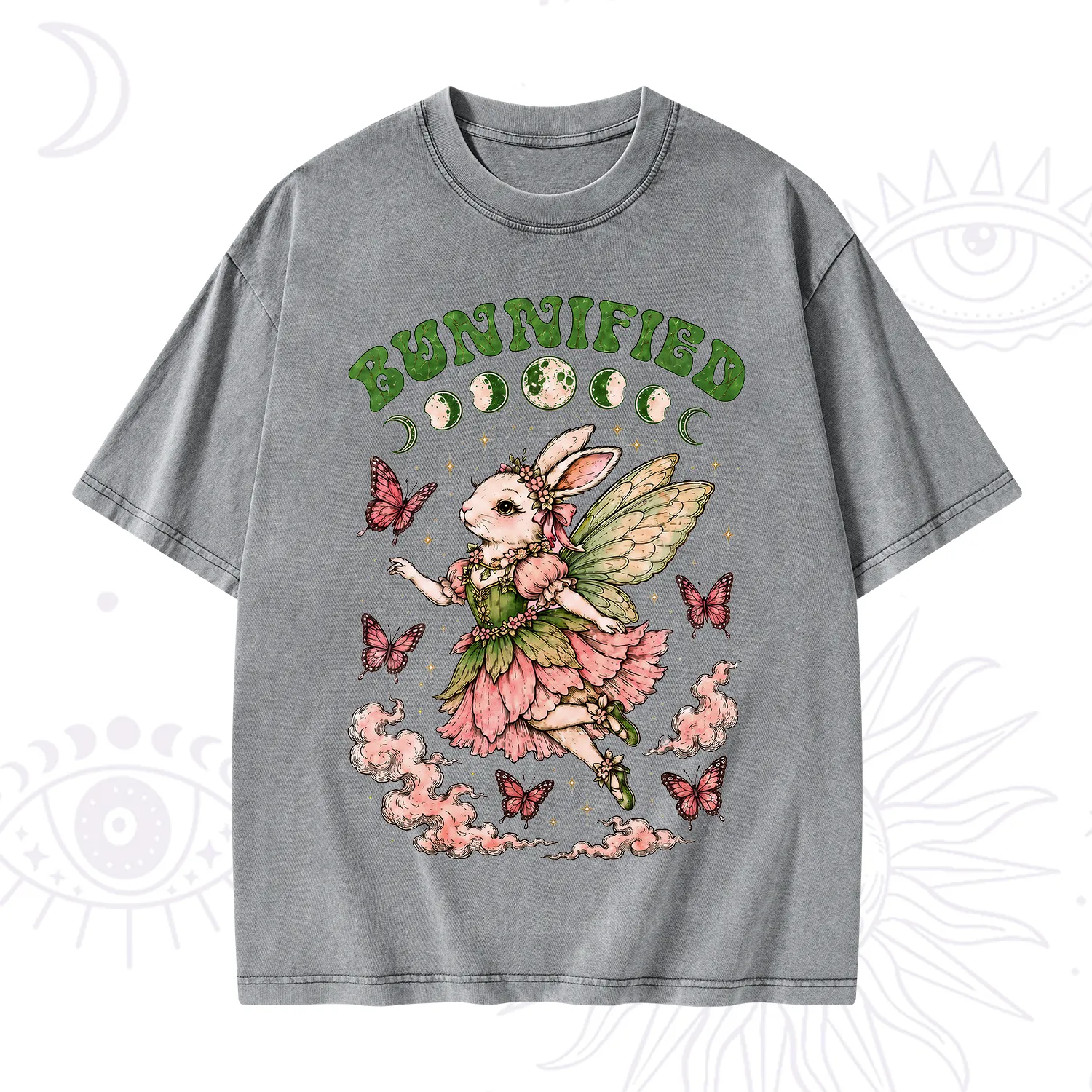 Purplehecate Bunnified Fairy Bunny Washed T-Shirt