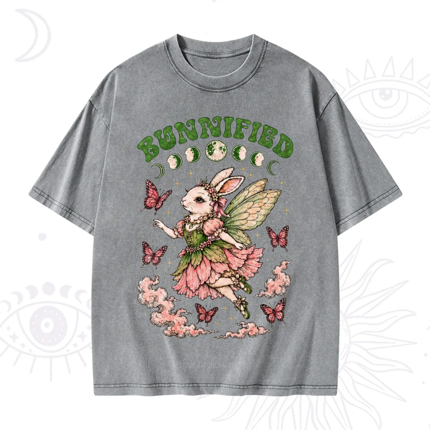 Purplehecate Bunnified Fairy Bunny Washed T-Shirt