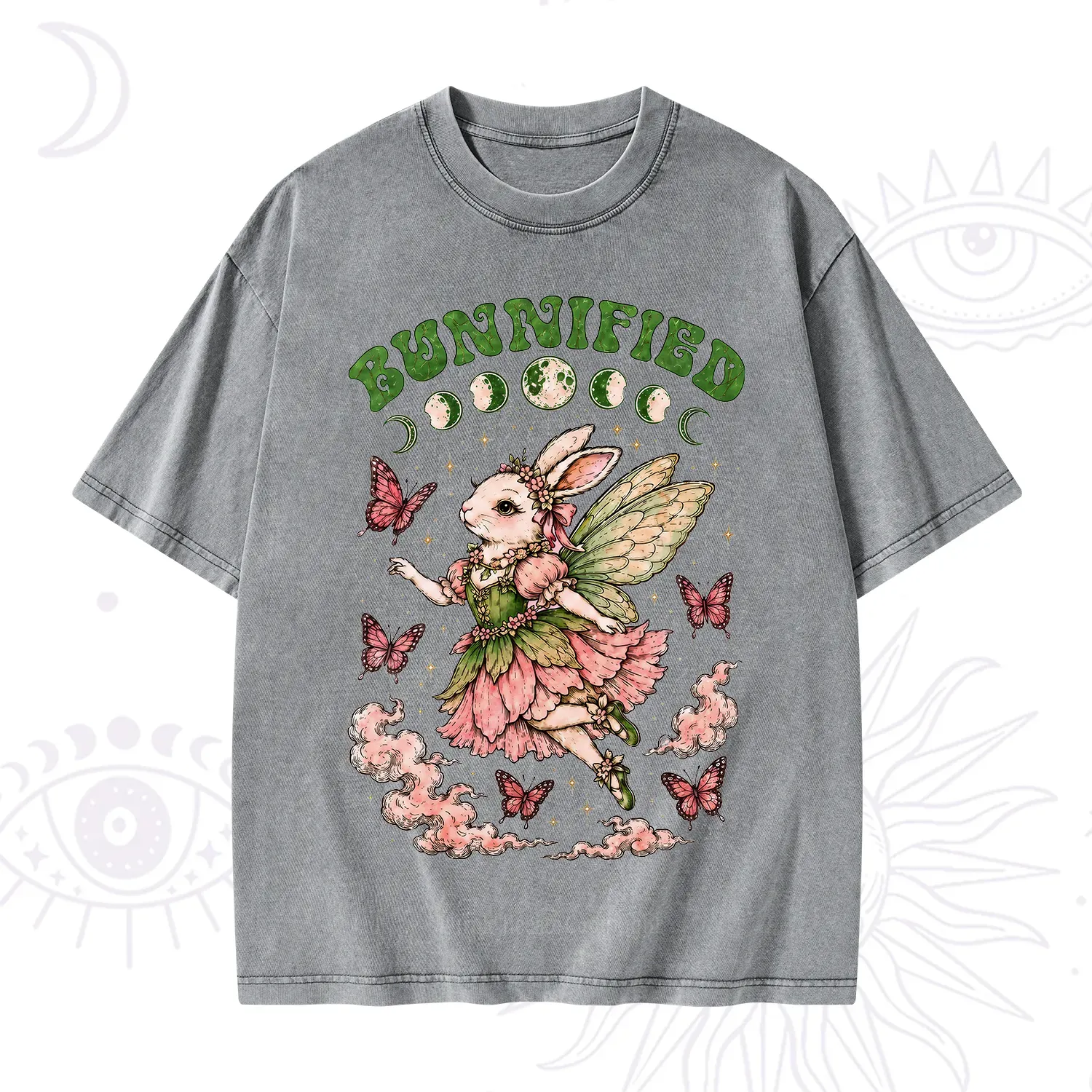 Purplehecate Bunnified Fairy Bunny Washed T-Shirt