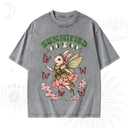 Purplehecate Bunnified Fairy Bunny Washed T-Shirt
