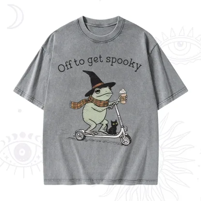 Purplehecate Off to get Spooky Halloween Forg Washed T-Shirt