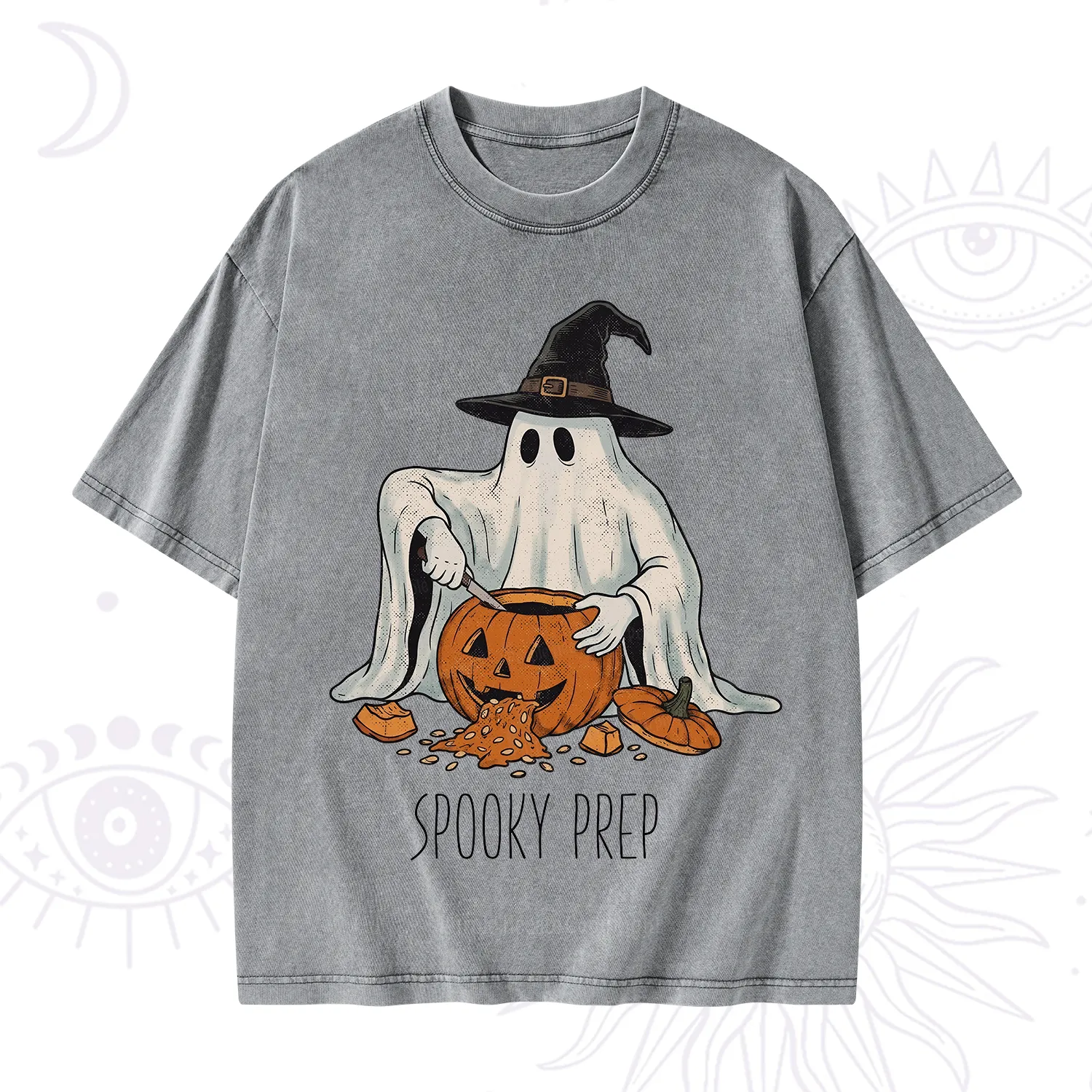 Purplehecate Spooky Prep Ghost Washed T-Shirt