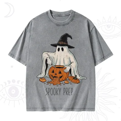 Purplehecate Spooky Prep Ghost Washed T-Shirt