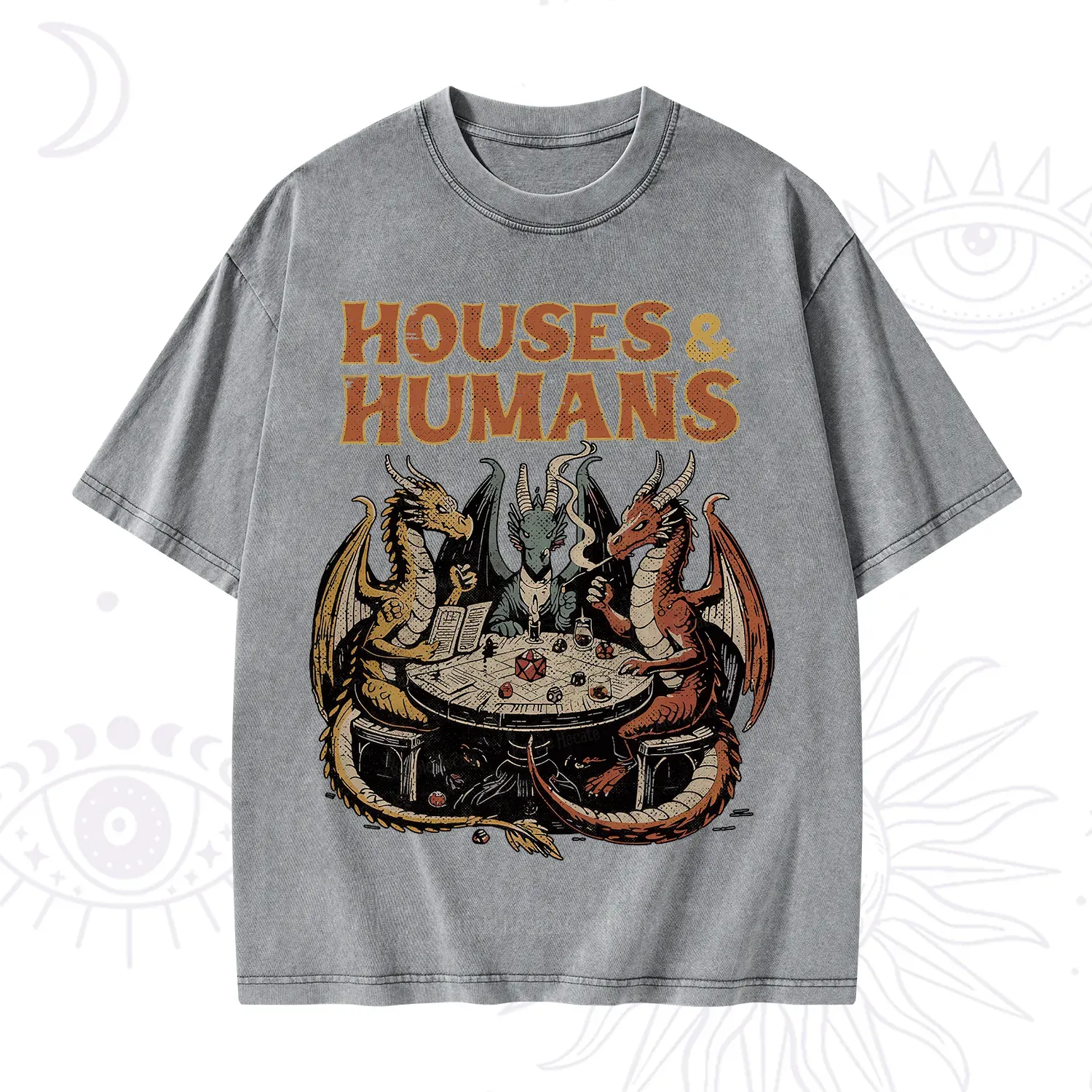 Purplehecate Houses And Humans Washed T-Shirt