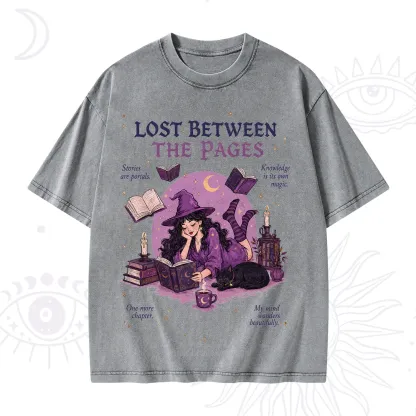 Purplehecate Lost Between the Pages Washed T-Shirt