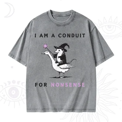 Purplehecate I Am A Conduit For Nonsense Washed T-Shirt