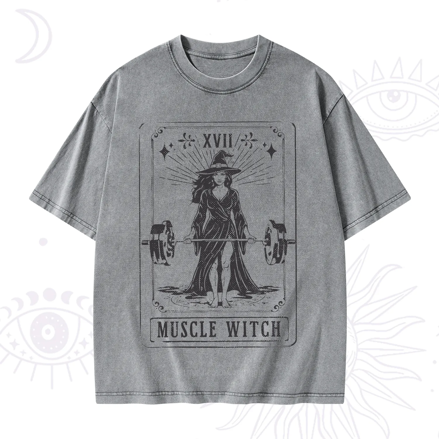 Purplehecate The Muscle With Tarot Washed T-Shirt