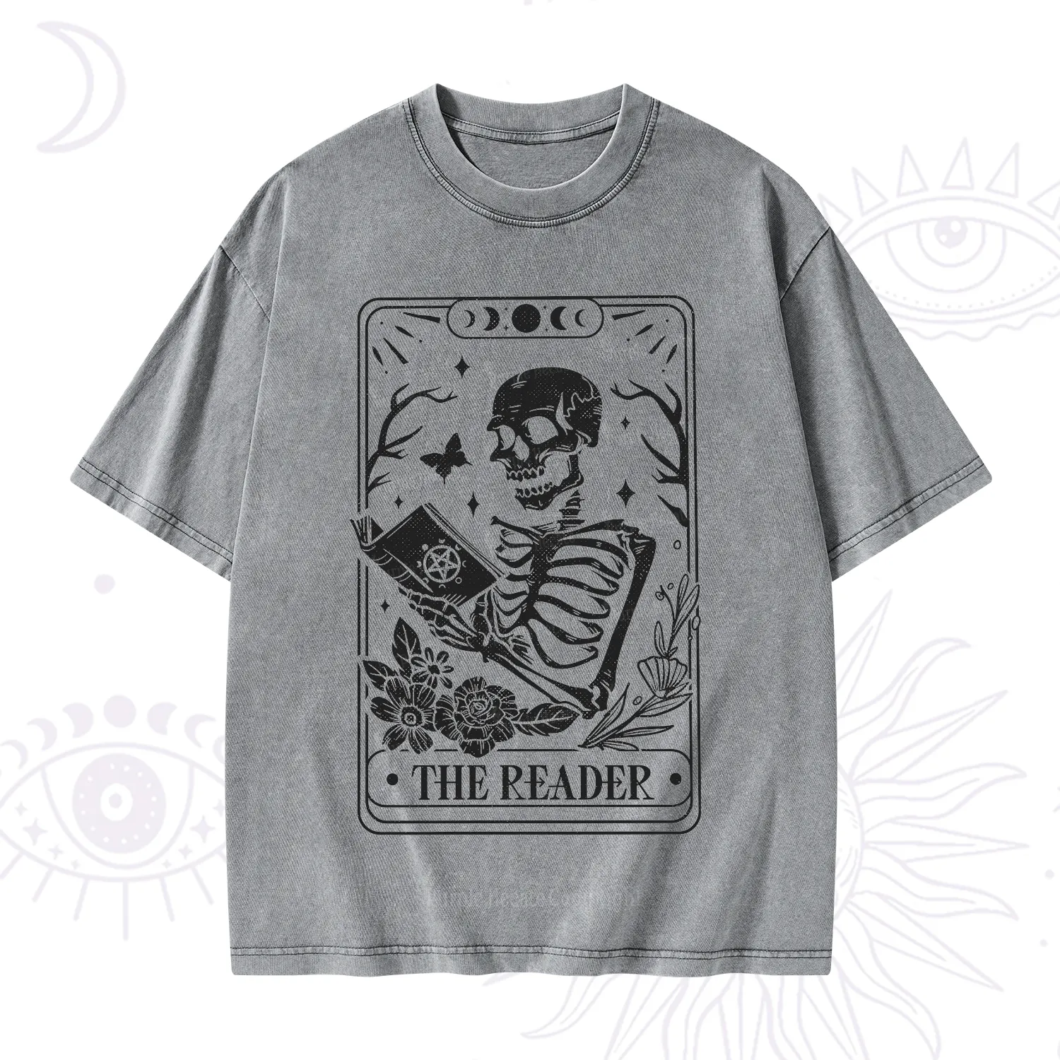 Purplehecate The Reader Tarot Card Washed T-Shirt