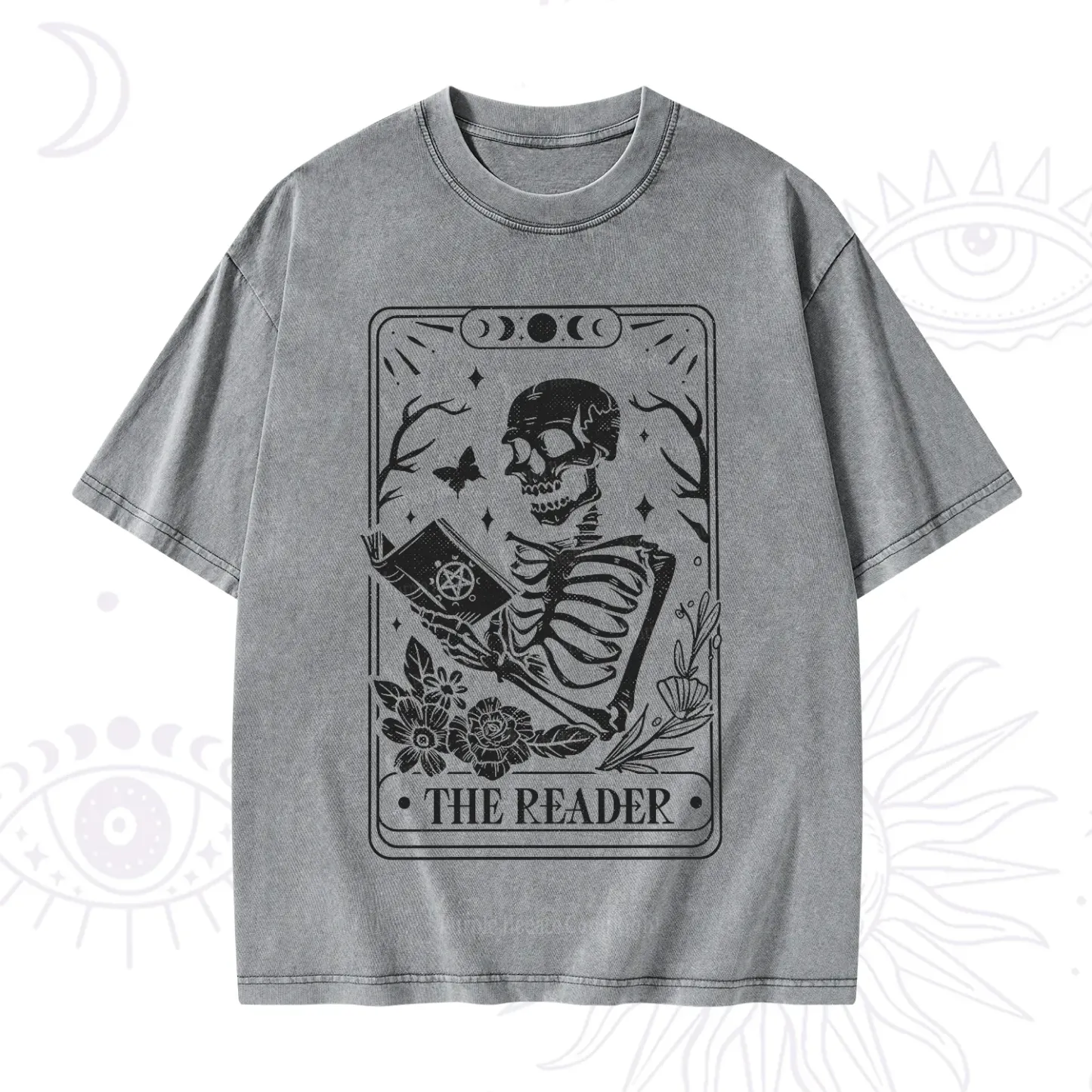 Purplehecate The Reader Tarot Card Washed T-Shirt