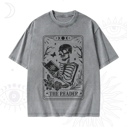 Purplehecate The Reader Tarot Card Washed T-Shirt