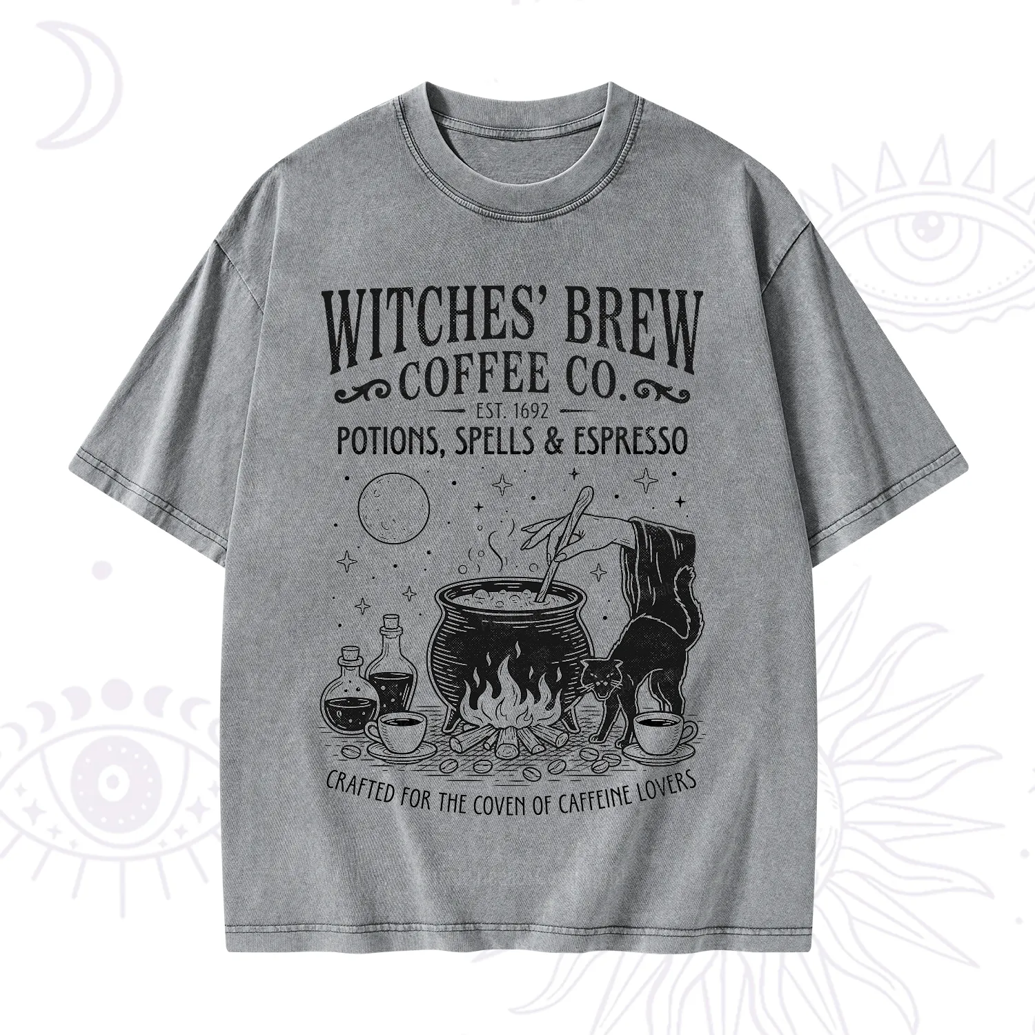 Purplehecate Witches' Brew Coffee Club Washed T-Shirt