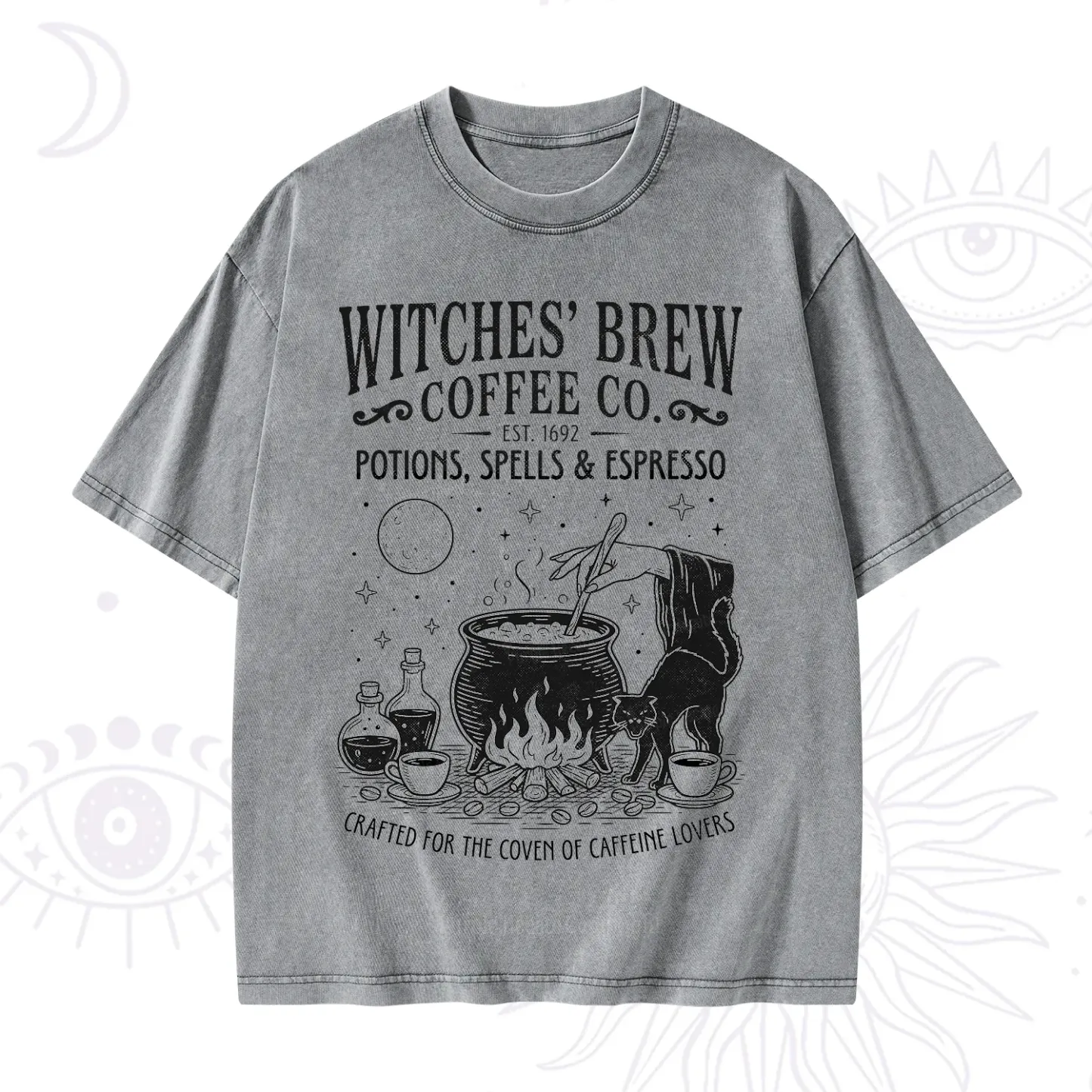 Purplehecate Witches' Brew Coffee Club Washed T-Shirt