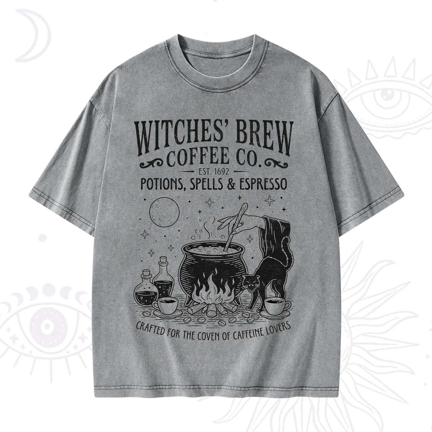 Purplehecate Witches' Brew Coffee Club Washed T-Shirt