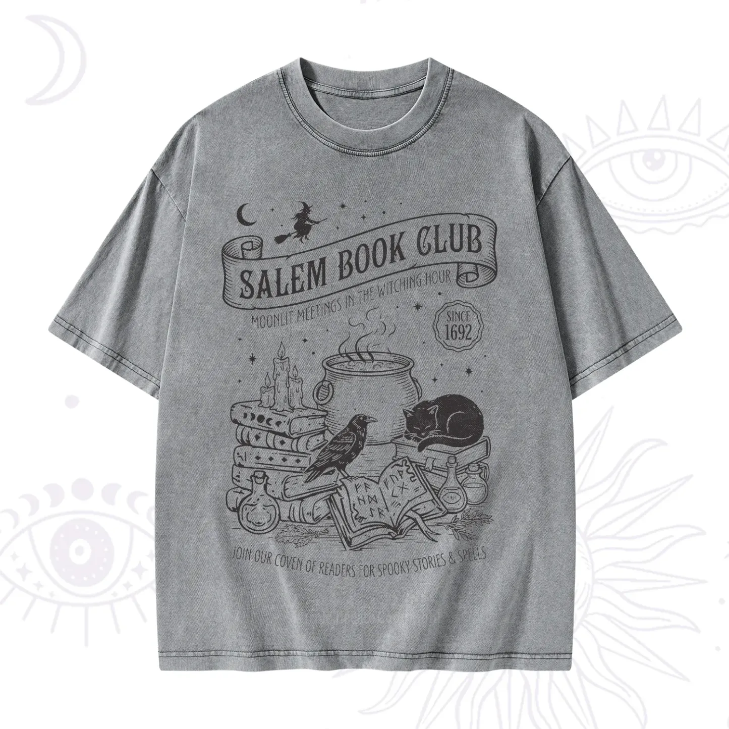Purplehecate Salem Witch Book Club Washed T-Shirt