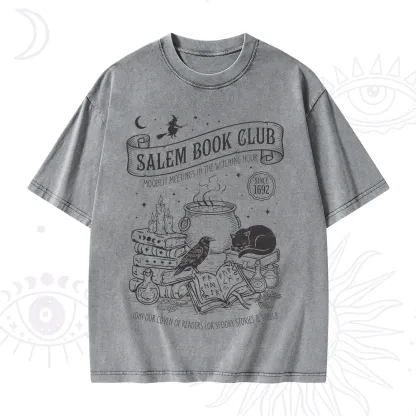 Purplehecate Salem Witch Book Club Washed T-Shirt