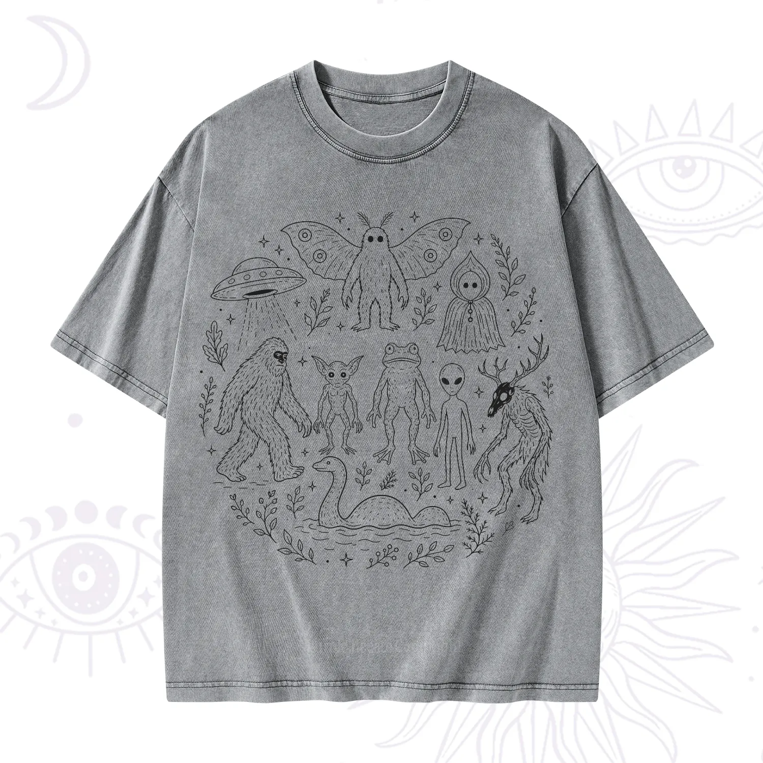 Purplehecate Respect the Locals Cryptid Washed T-Shirt