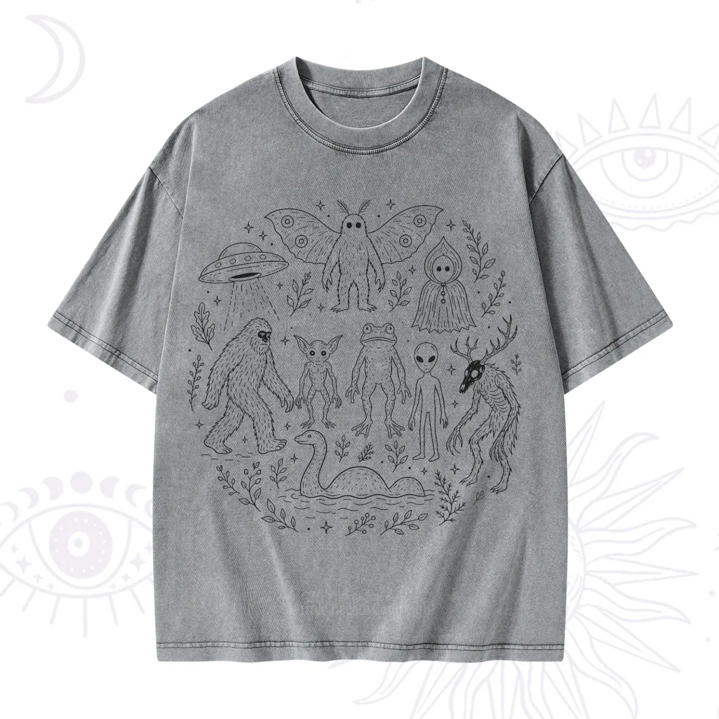Purplehecate Respect the Locals Cryptid Washed T-Shirt