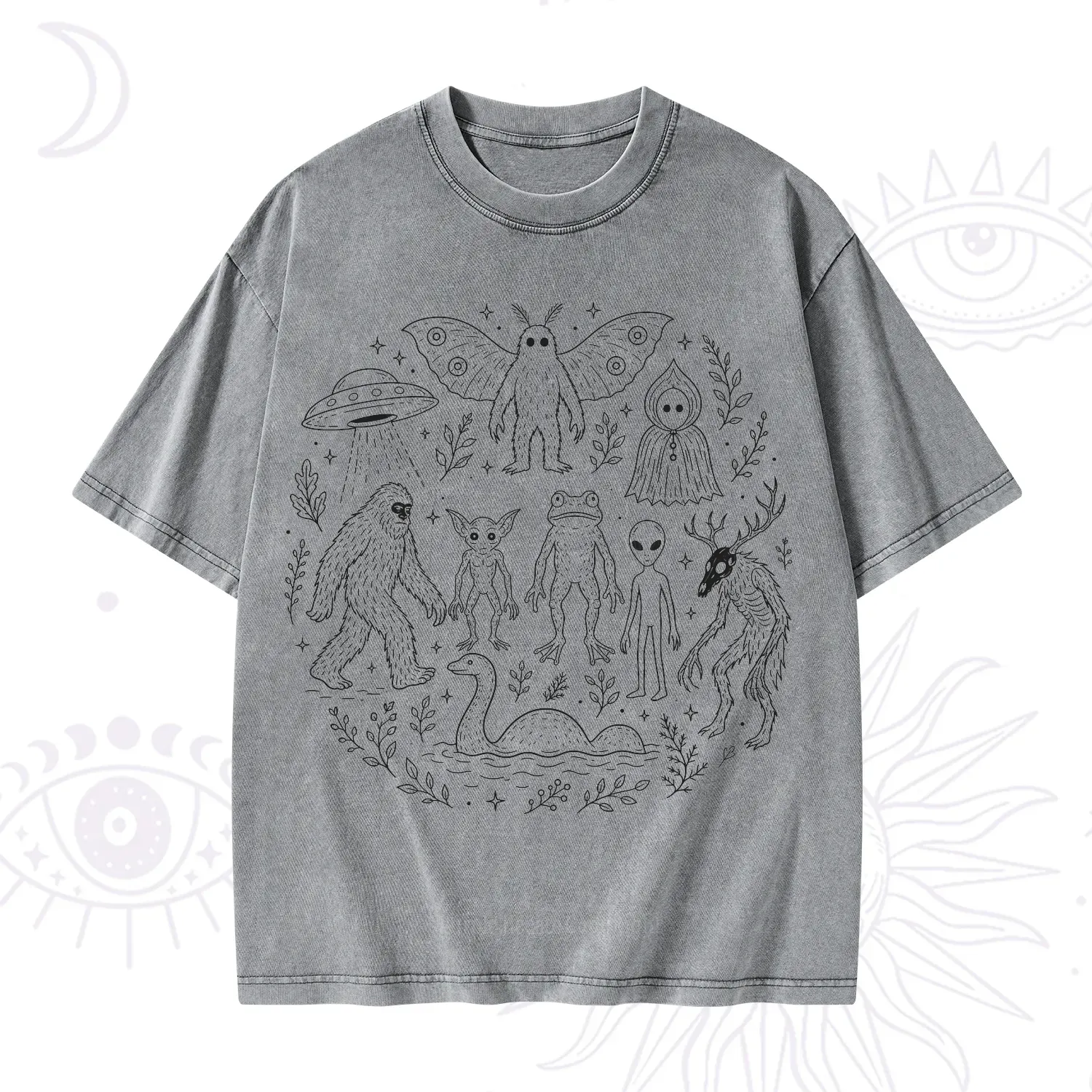 Purplehecate Respect the Locals Cryptid Washed T-Shirt