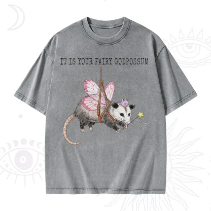 Purplehecate It Is Your Fairy Godpossum Washed T-Shirt
