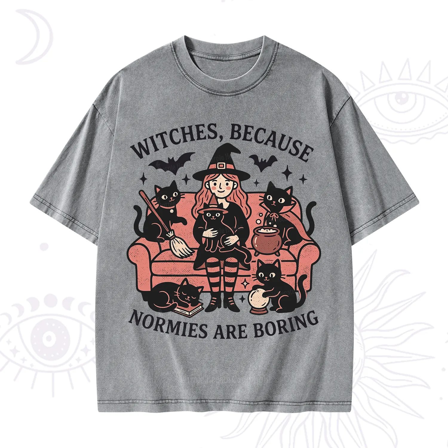 Purplehecate Witches Because Normies Are Boring Washed T-Shirt