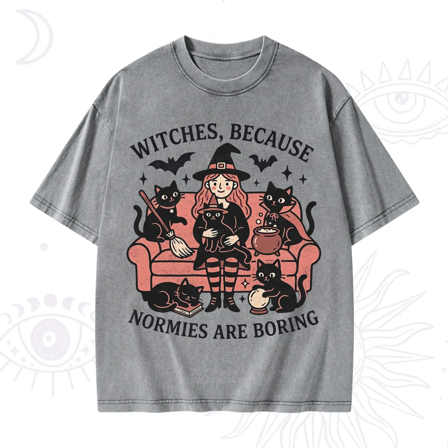 Purplehecate Witches Because Normies Are Boring Washed T-Shirt