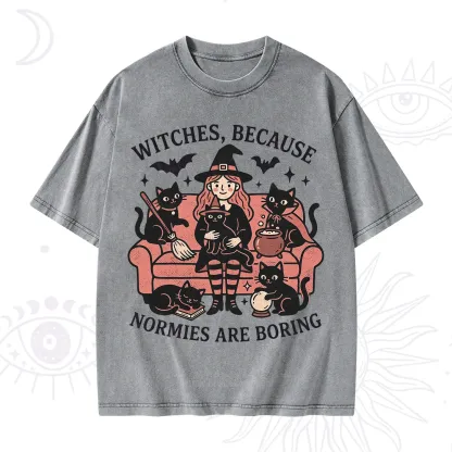Purplehecate Witches Because Normies Are Boring Washed T-Shirt