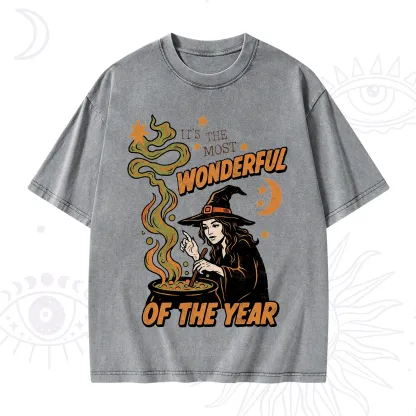 Purplehecate Is The Most Wonderful Time Halloween Washed T-Shirt