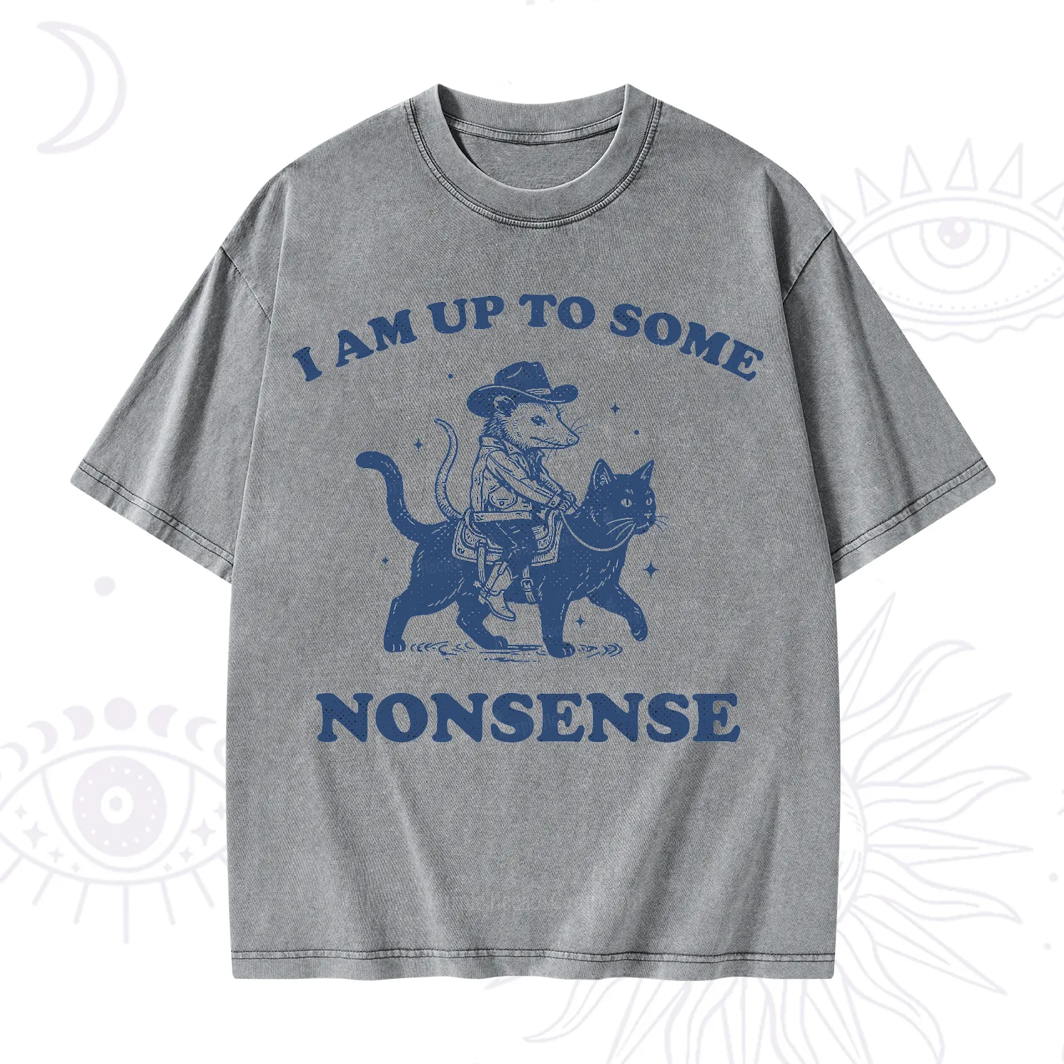 Purplehecate I Am Up To Some Nonsense Opossum Washed T-Shirt