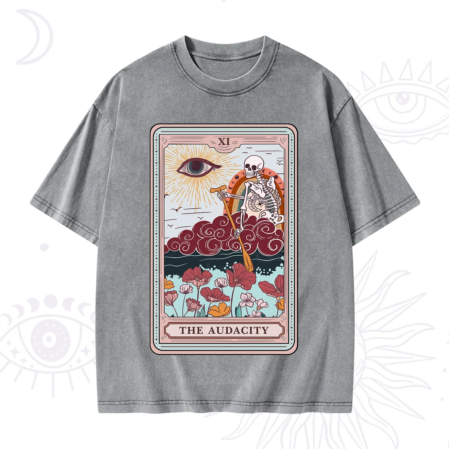 Purplehecate The Audacity Tarot Card Washed T-Shirt