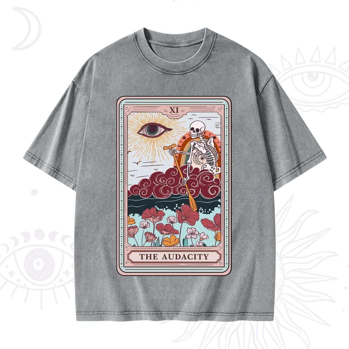 Purplehecate The Audacity Tarot Card Washed T-Shirt