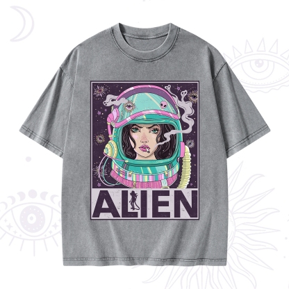 Purplehecate Galactic Encounter Washed T-Shirt