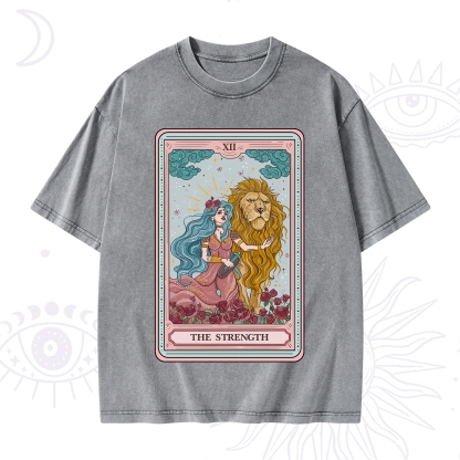 Purplehecate The Strength Tarot Washed T-Shirt