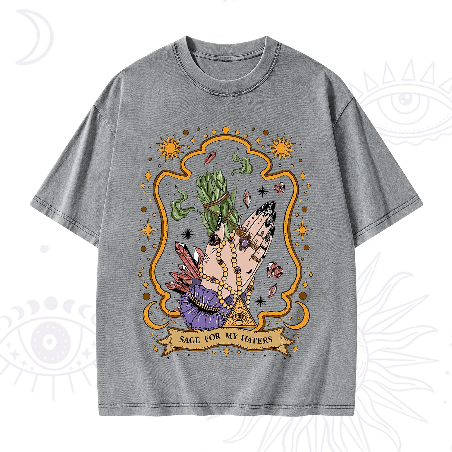 Purplehecate Sage For My Haters Washed T-Shirt