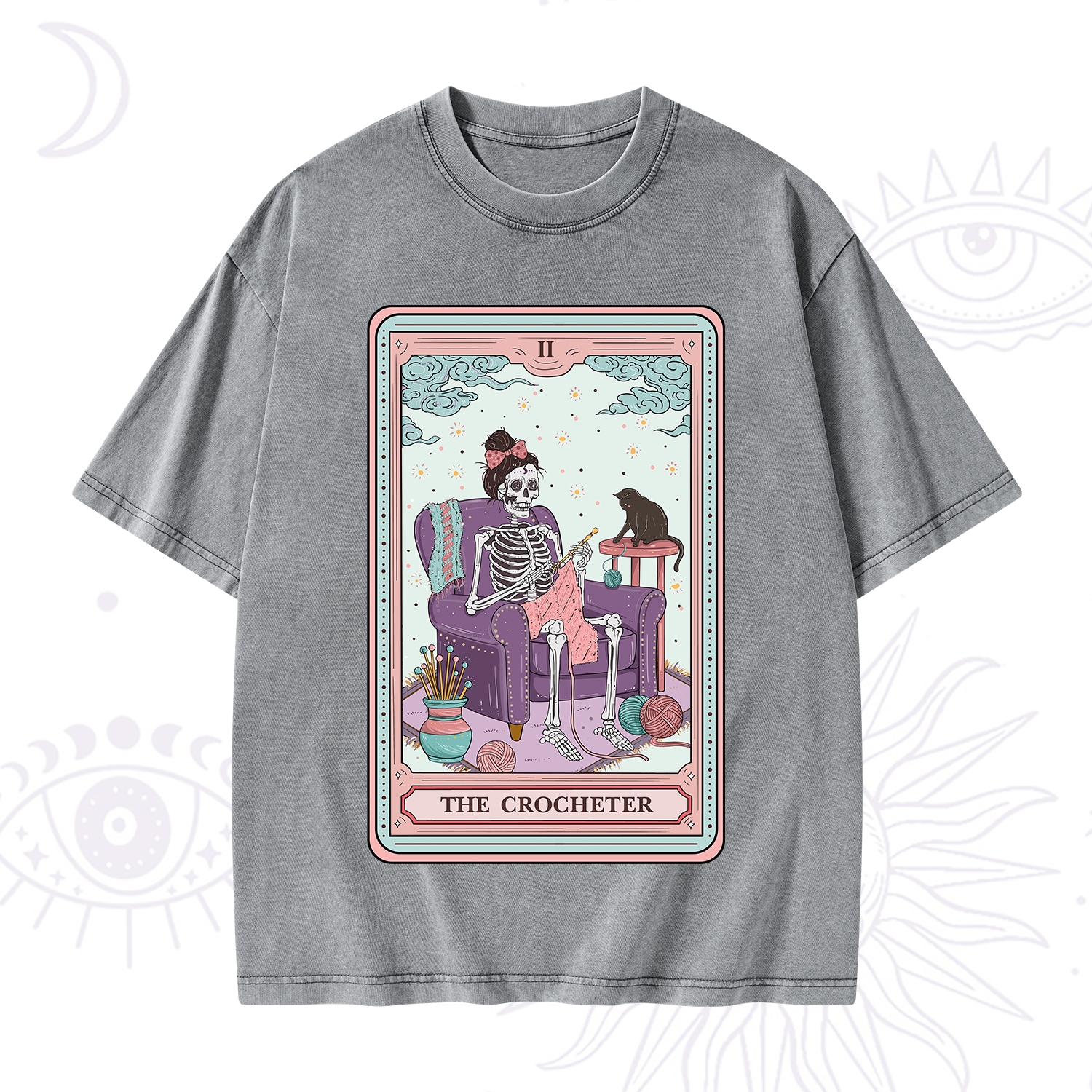 Purplehecate The Crocheter Tarot Washed T-Shirt