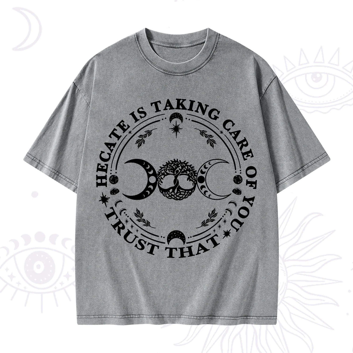 Purplehecate Hecate Is Taking Care Of You Washed T-Shirt