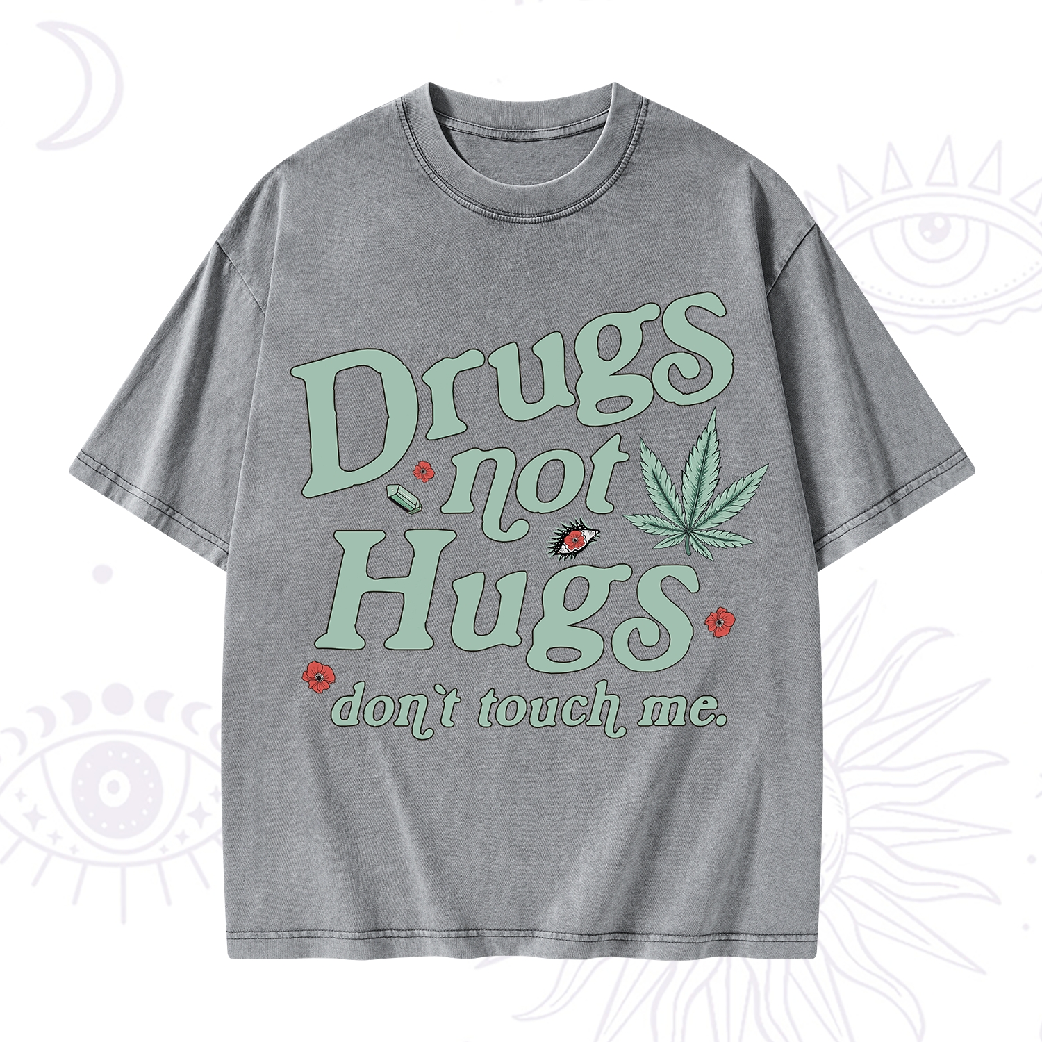 Purplehecate Sarcastic Weed Washed T-Shirt