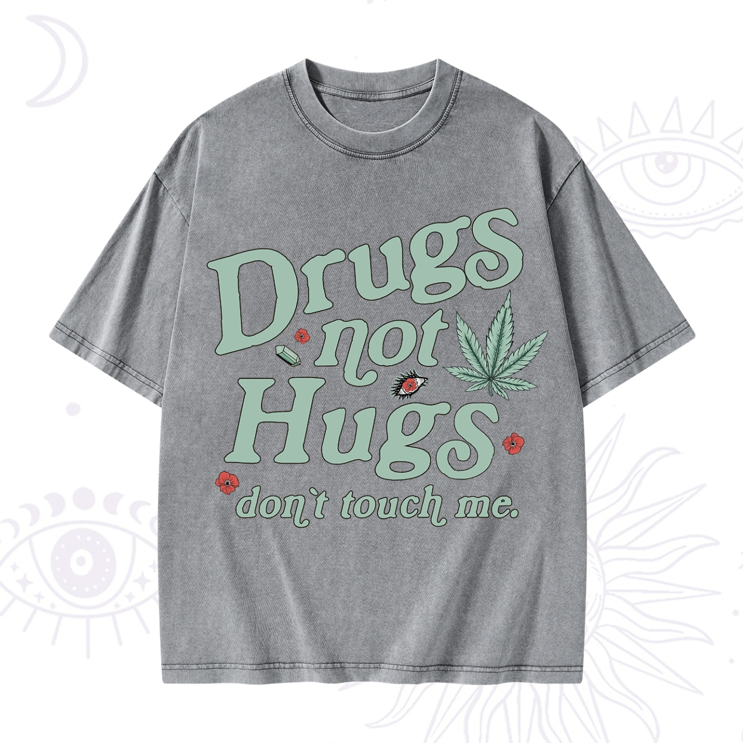 Purplehecate Sarcastic Weed Washed T-Shirt