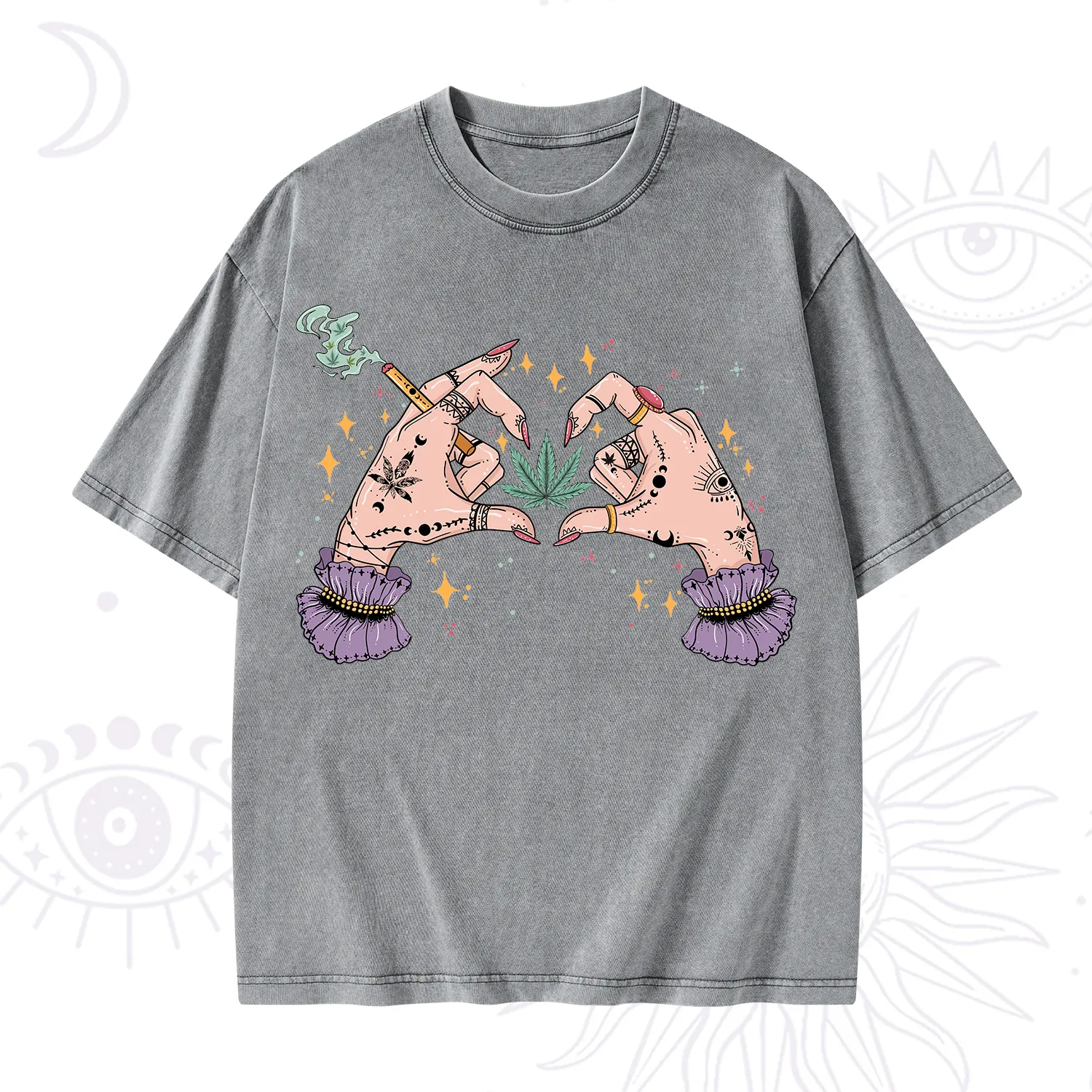 Purplehecate You're Never Alone If You Have Weed Washed T-Shirt