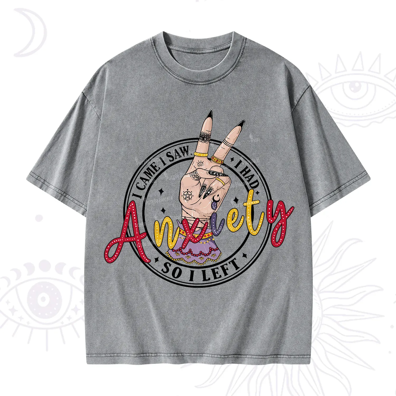 Purplehecate I Had Anxiety So I Left Washed T-Shirt