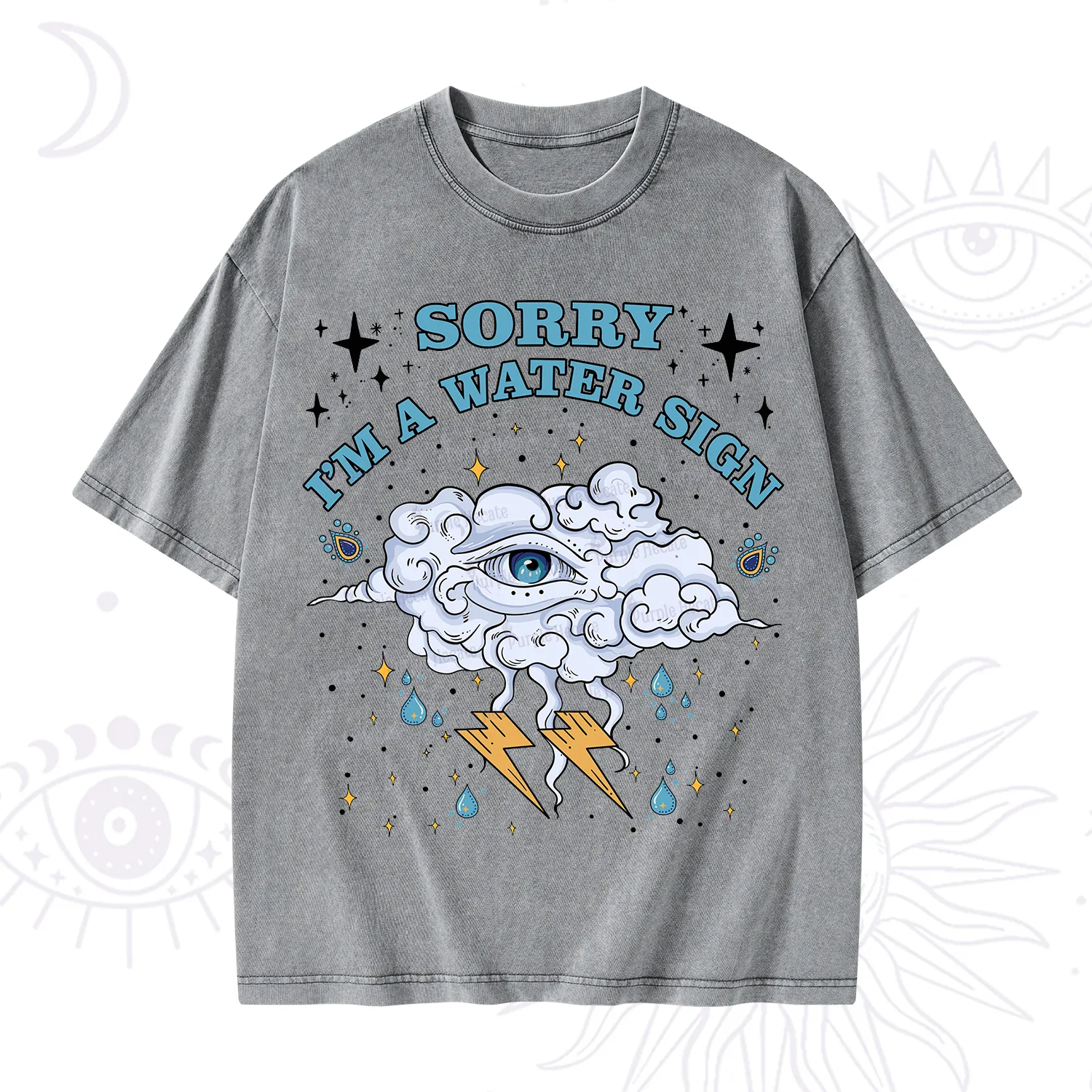 Purplehecate Sorry I'm A Water Sign Washed T-Shirt