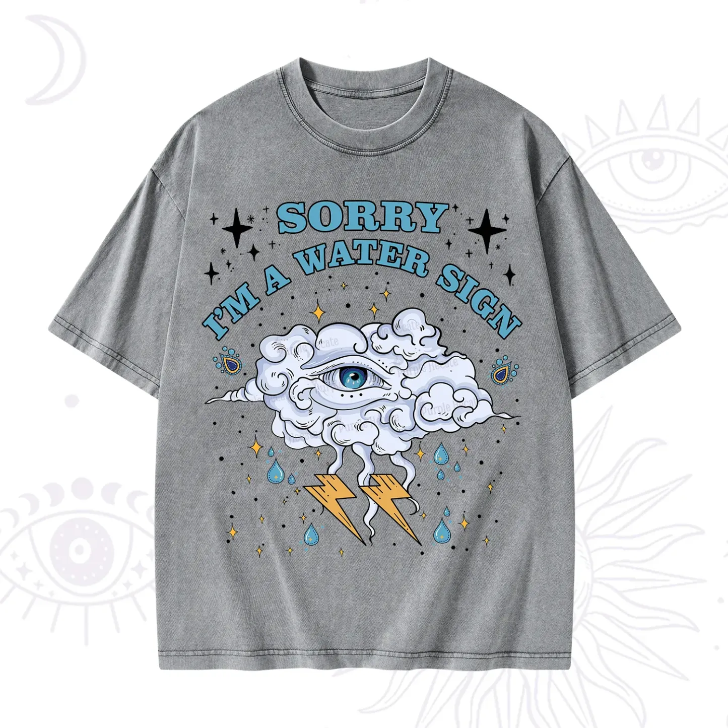 Purplehecate Sorry I'm A Water Sign Washed T-Shirt